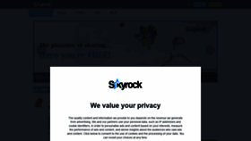 What Skyrock.com website looked like in 2020 (3 years ago)