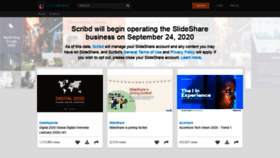 What Slideshare.net website looked like in 2020 (3 years ago)
