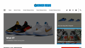 What Sneakernews.com website looked like in 2020 (3 years ago)