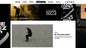 What Skateboarding.com website looked like in 2020 (3 years ago)