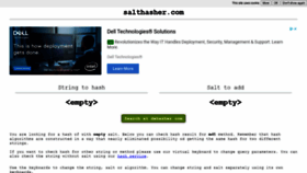 What Salthasher.com website looked like in 2020 (3 years ago)