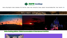 What Suretravelways.co.za website looked like in 2020 (3 years ago)