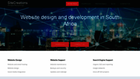 What Sitecreations.co.za website looked like in 2020 (3 years ago)