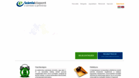 What Szamlakozpont.hu website looked like in 2020 (3 years ago)