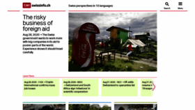 What Swissinfo.ch website looked like in 2020 (3 years ago)