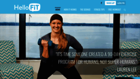 What Sayhellofit.com website looked like in 2020 (3 years ago)