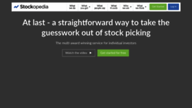 What Stockopedia.com website looked like in 2020 (3 years ago)