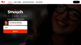 What Smooch.com website looked like in 2020 (3 years ago)