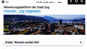 What Stadtzug.ch website looked like in 2020 (3 years ago)