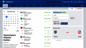 What Sofascore.com website looked like in 2020 (3 years ago)