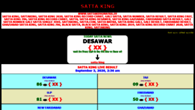 What Satta-king.net website looked like in 2020 (3 years ago)