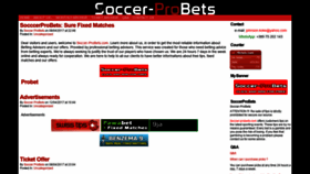 What Soccer-probets.com website looked like in 2020 (3 years ago)
