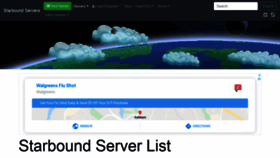 What Starbound-servers.net website looked like in 2020 (3 years ago)