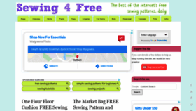 What Sewing4free.com website looked like in 2020 (3 years ago)