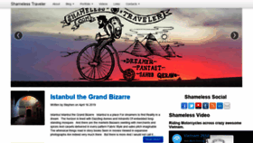 What Shamelesstraveler.com website looked like in 2020 (3 years ago)