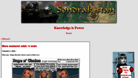 What Sondrakistan.com website looked like in 2020 (3 years ago)