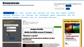 What Sinistrainrete.info website looked like in 2020 (3 years ago)