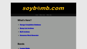 What Soybomb.com website looked like in 2020 (3 years ago)
