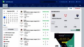 What Sofascore.ro website looked like in 2020 (5 years ago)