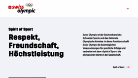 What Swissolympic.ch website looked like in 2020 (3 years ago)