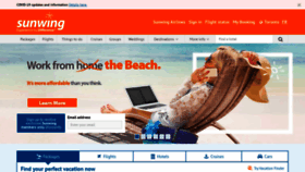 What Sunwing.ca website looked like in 2020 (3 years ago)