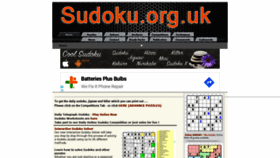 What Sudoku.org.uk website looked like in 2020 (3 years ago)