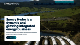 What Snowyhydro.com.au website looked like in 2020 (3 years ago)