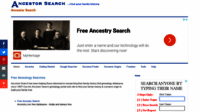 What Searchforancestors.com website looked like in 2020 (3 years ago)