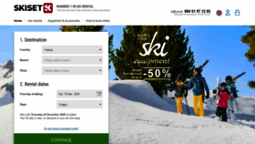 What Skiset.co.uk website looked like in 2020 (3 years ago)