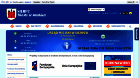 What Sierpc.pl website looked like in 2020 (3 years ago)