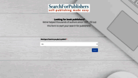 What Searchforpublishers.com website looked like in 2020 (3 years ago)