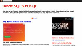 What Sql-plsql.blogspot.com website looked like in 2020 (3 years ago)