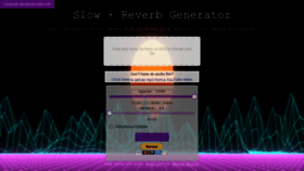 What Slowreverbgenerator.com website looked like in 2020 (3 years ago)