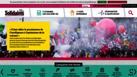 What Solidaires.org website looked like in 2020 (3 years ago)