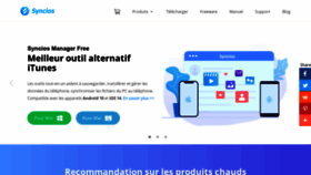 What Syncios.fr website looked like in 2020 (3 years ago)
