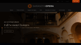 What Sarasotaopera.org website looked like in 2020 (3 years ago)