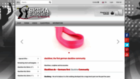 What Slackliner.de website looked like in 2020 (3 years ago)