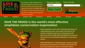 What Savethefrogs.com website looked like in 2020 (3 years ago)