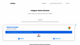 What Storiesig.com website looked like in 2020 (3 years ago)