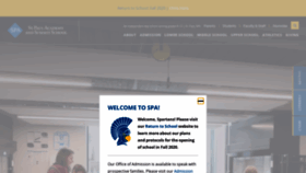 What Spa.edu website looked like in 2020 (3 years ago)
