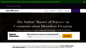 What Speech.emerson.edu website looked like in 2020 (5 years ago)