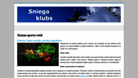 What Sniegaklubs.lv website looked like in 2020 (3 years ago)
