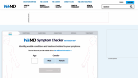 What Symptoms.webmd.com website looked like in 2020 (3 years ago)