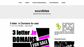 What Soundbites.de website looked like in 2020 (3 years ago)