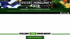 What Serveurs-minecraft.org website looked like in 2020 (3 years ago)