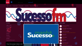 What Sucessofm.com.br website looked like in 2020 (5 years ago)