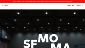What Sfmoma.com website looked like in 2020 (3 years ago)