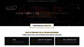What Sandiegotheatres.org website looked like in 2020 (3 years ago)