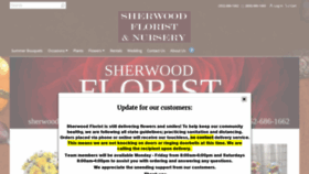 What Sherwoodflorist.com website looked like in 2020 (3 years ago)