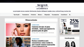 What Secretosdecosmetica.es website looked like in 2020 (3 years ago)